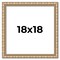 18x18 Modern Bamboo Picture Frame with UV-Resistant Acrylic & Acid Free Backing, Available in 5 Finishes - Gold, Silver, Brown, Black, and Natural